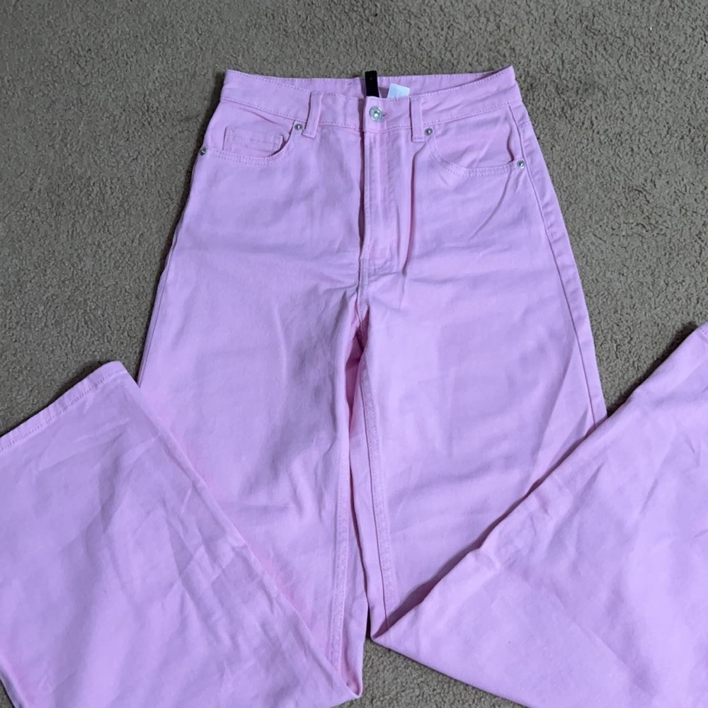 H&M Pink Wide Leg Jeans
